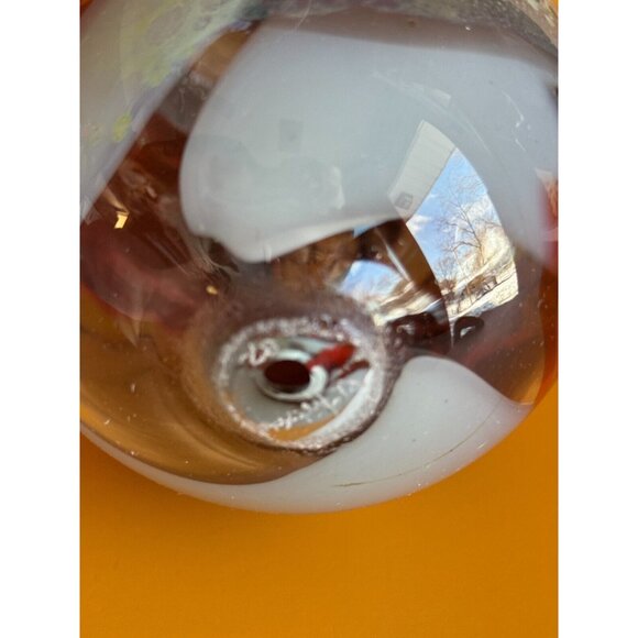 Robert Lee Fritz Studio Blown Art Glass Hanging Ball Decor Signed Dated 1982 - Picture 9 of 9